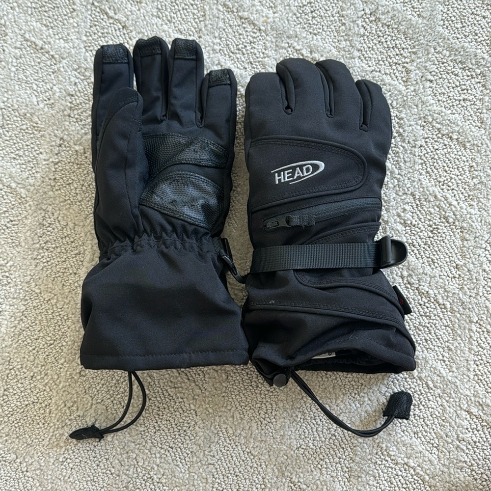 HEAD size Large Men’s Black waterproof snow gloves